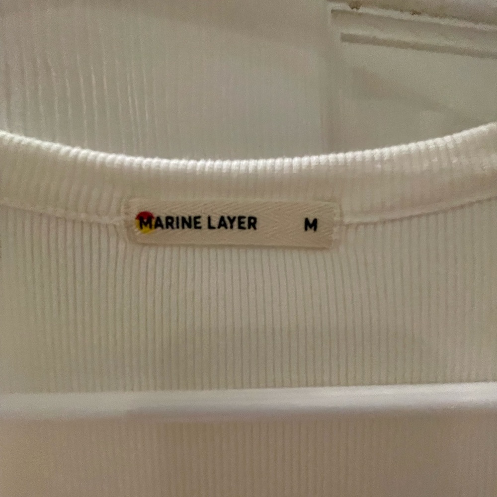 Marine Layer White Short Sleeve Tee